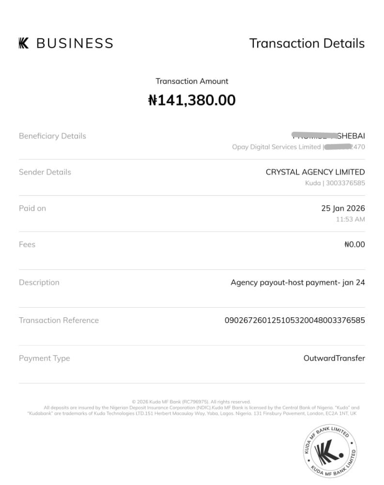 Payment proof 3