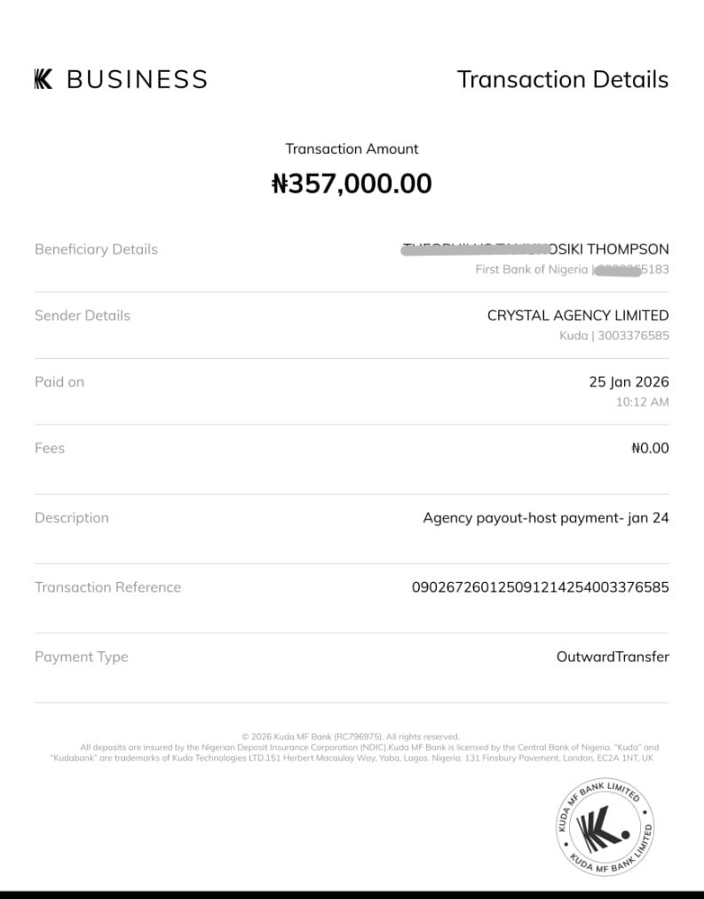 Payment proof 6